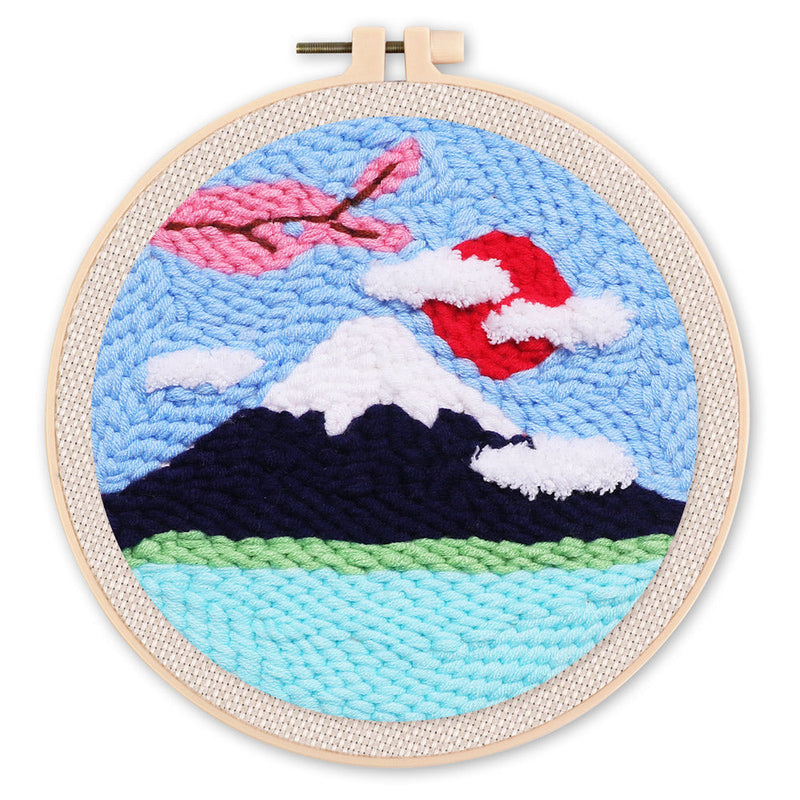 Punch Needle Le Mont Fuji et Cerisier