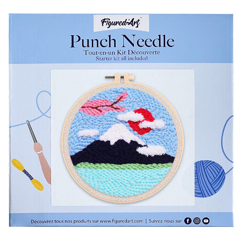 Punch Needle Le Mont Fuji Et Cerisier