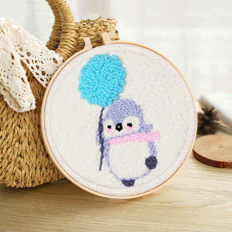 Punch Needle Hérisson Et Ballon