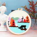 Punch Needle Renne Au Bord D'Un Lac