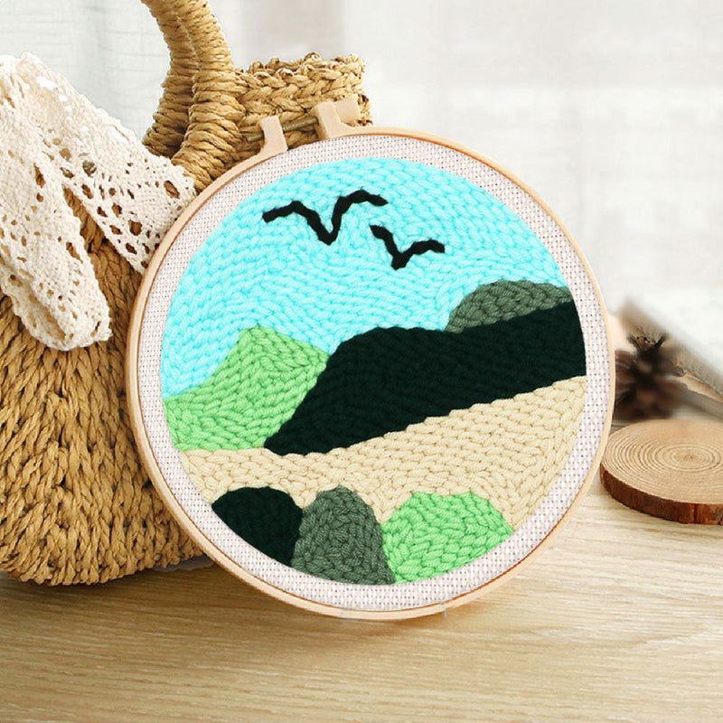 Punch Needle Oiseaux Dans Le Ciel