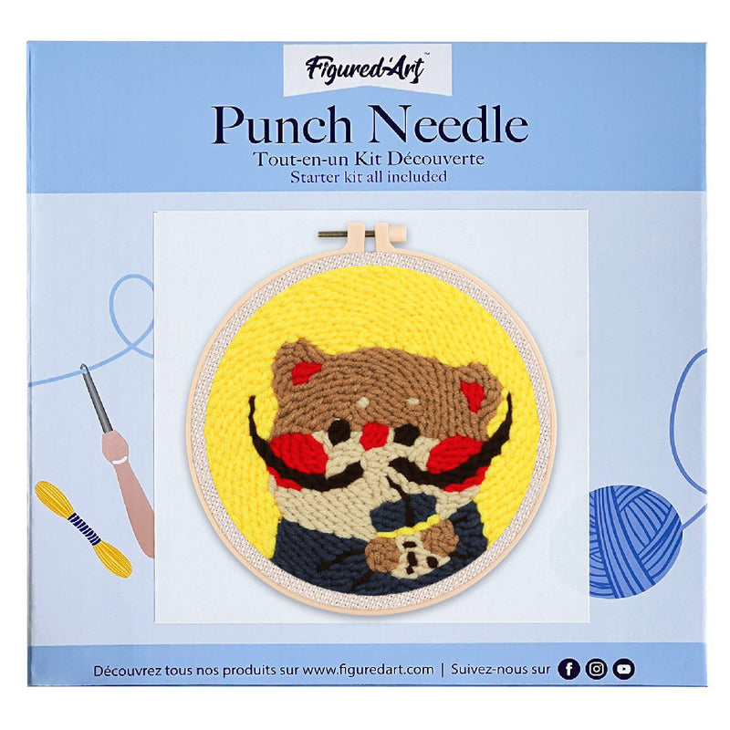 Punch Needle Chat Aux Grandes Moustaches