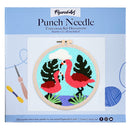 Punch Needle Couple De Flamants Roses