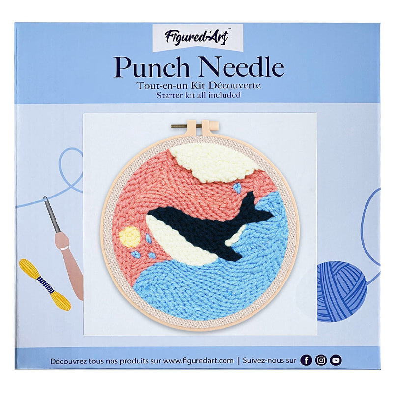 Punch Needle Jolie Baleine Bleue