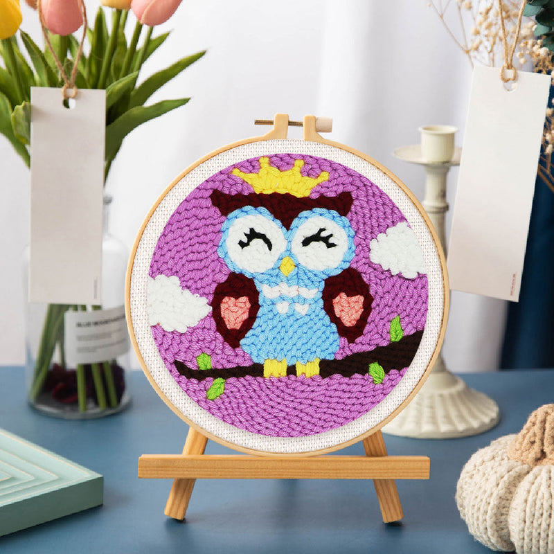 Punch Needle Chouette Endormie