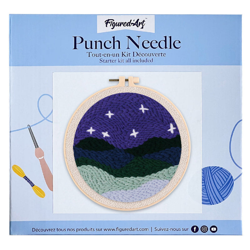 Punch Needle Paysage Sous Les Etoiles