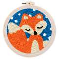 Punch Needle Petit Renard Et Ciel Bleu