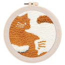 Punch Needle Chat abstrait