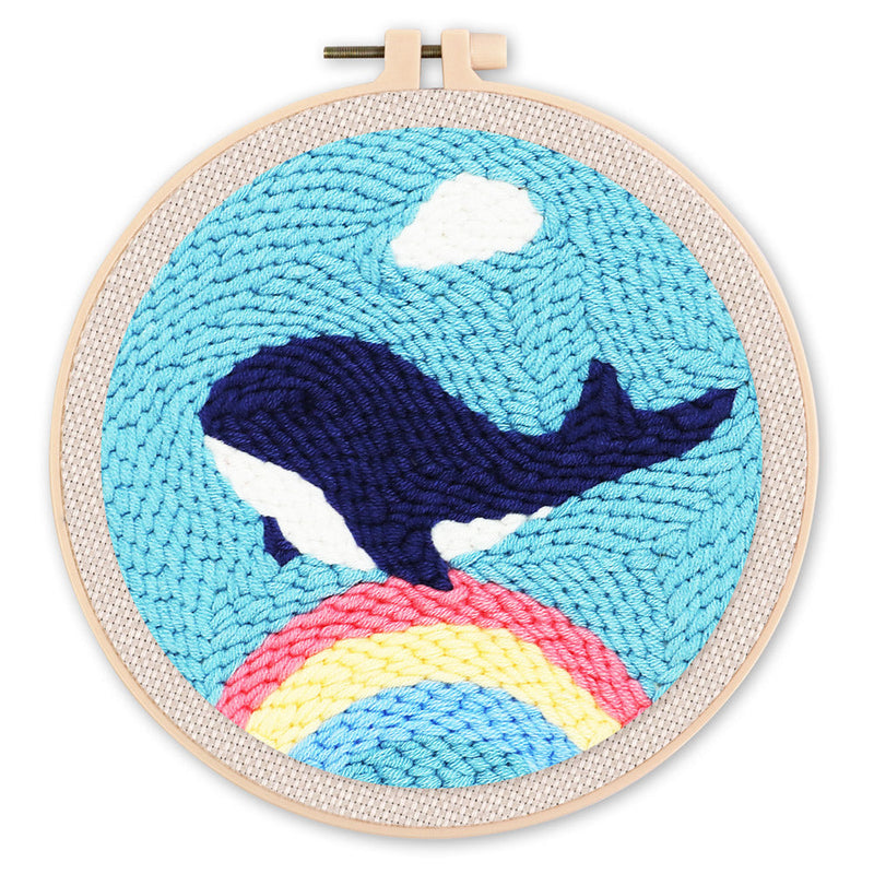 Punch Needle La Baleine bleue