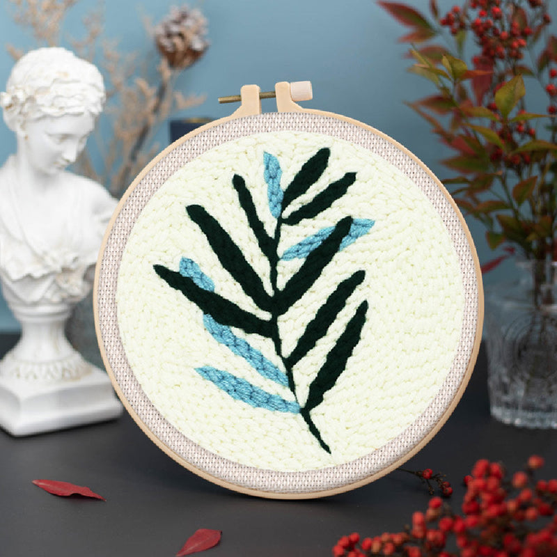 Punch Needle Feuille Bi-Colore