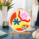 Punch Needle Dégradé De Fleurs