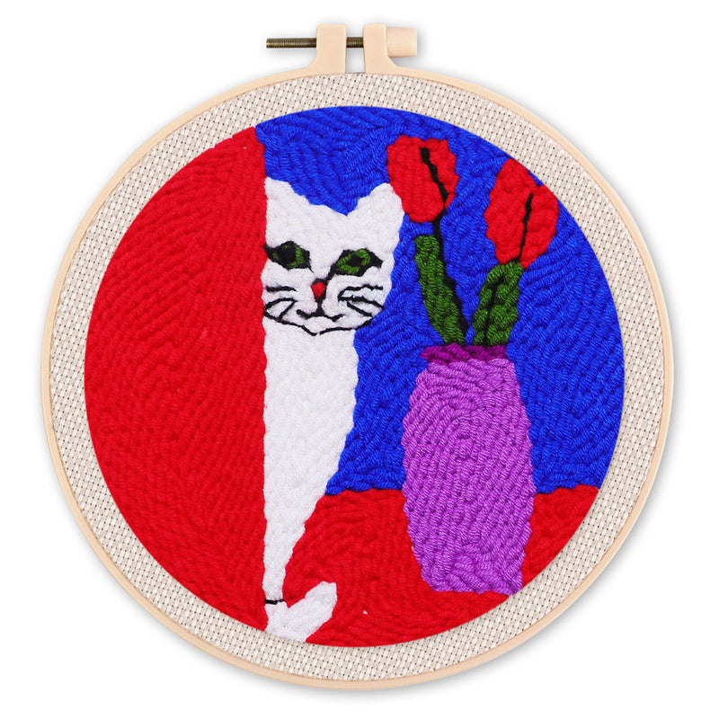 Punch Needle Chat curieux