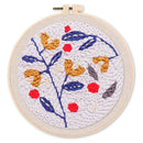 Punch Needle Houx sur fond bleu