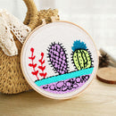 Punch Needle Cactus Sur Fond Blanc