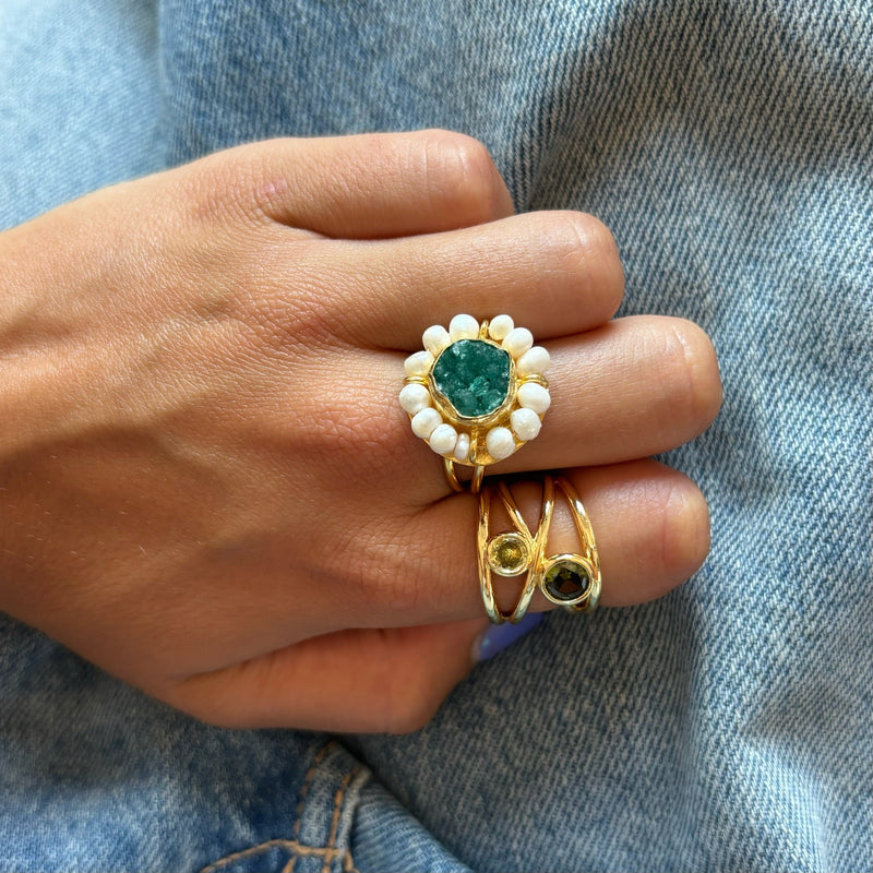 Lulú Green Ring