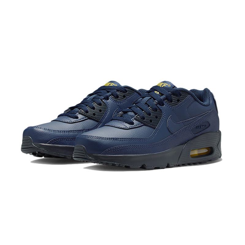 Baskets Nike Air Max 90 Gs - Bleu Marine, Jaune