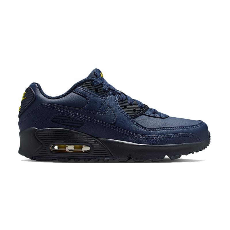 Baskets Nike Air Max 90 Gs - Bleu Marine, Jaune