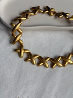 Collier Doré Vintage - Maille Croix