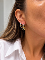 Boucles D'Oreilles Solara - Anneau Doré Ou Argent