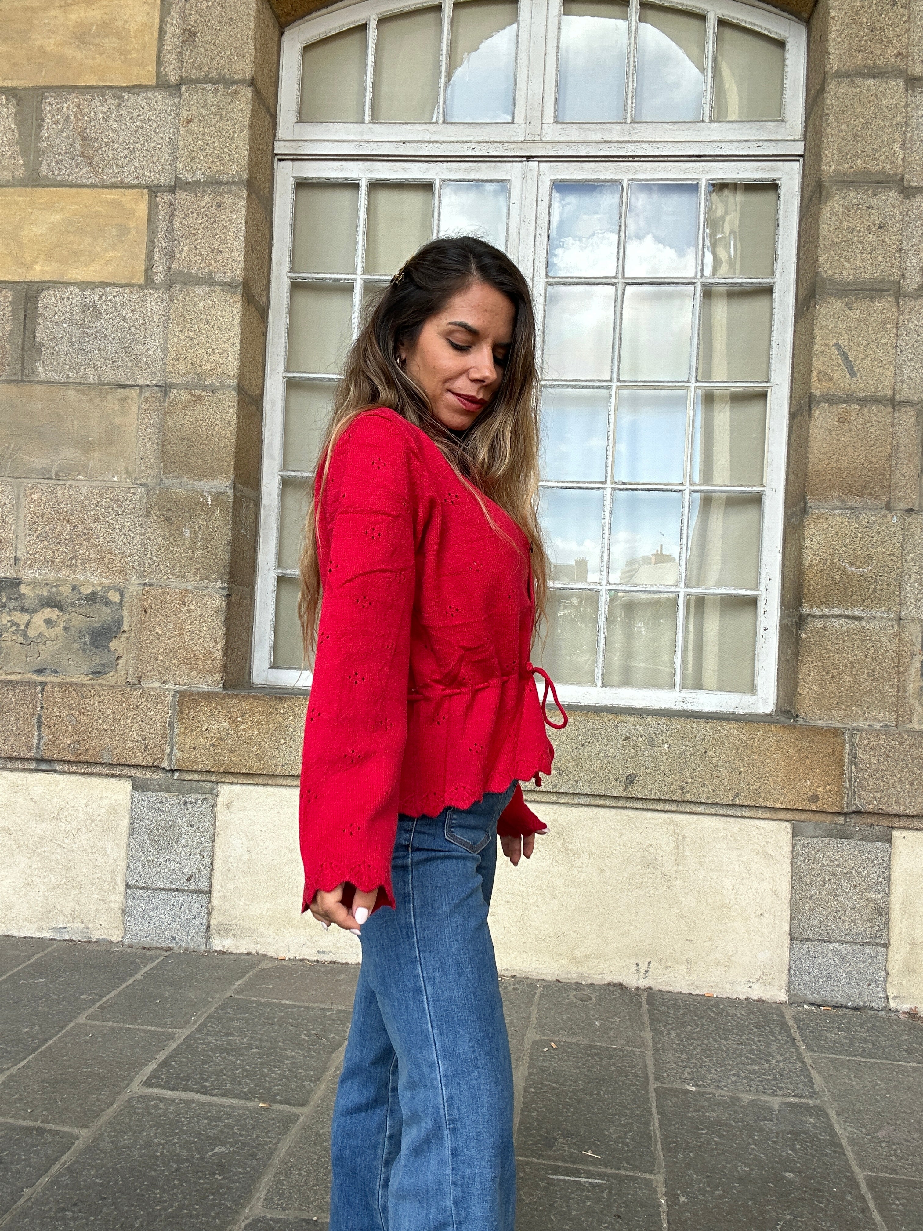 Cárdigan Nora rojo