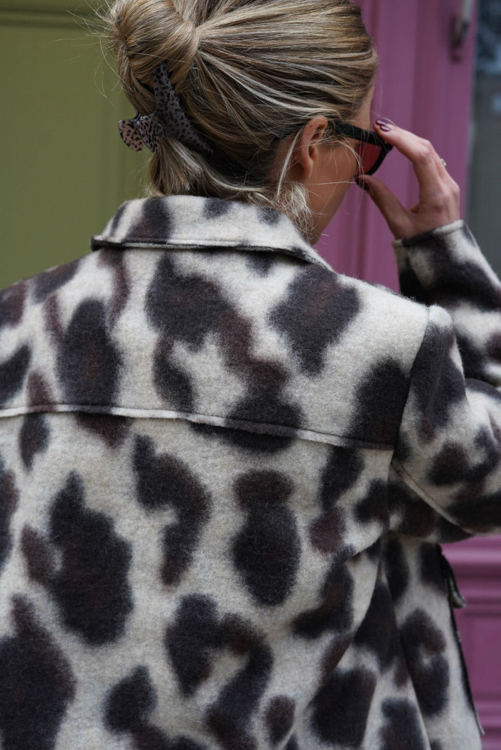 Gabrielle Cowhide Jacket Ecru