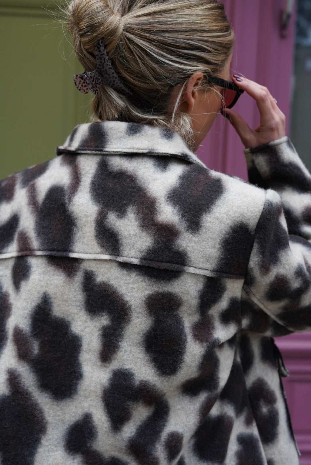 Gabrielle Cowhide Jacket Ecru