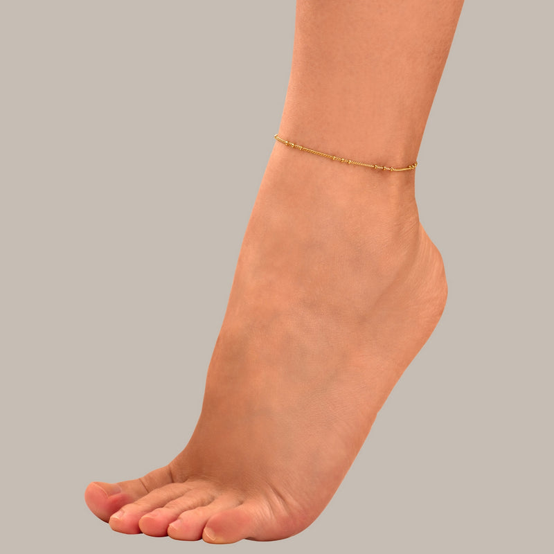 Gold 3B Ankle Chain
