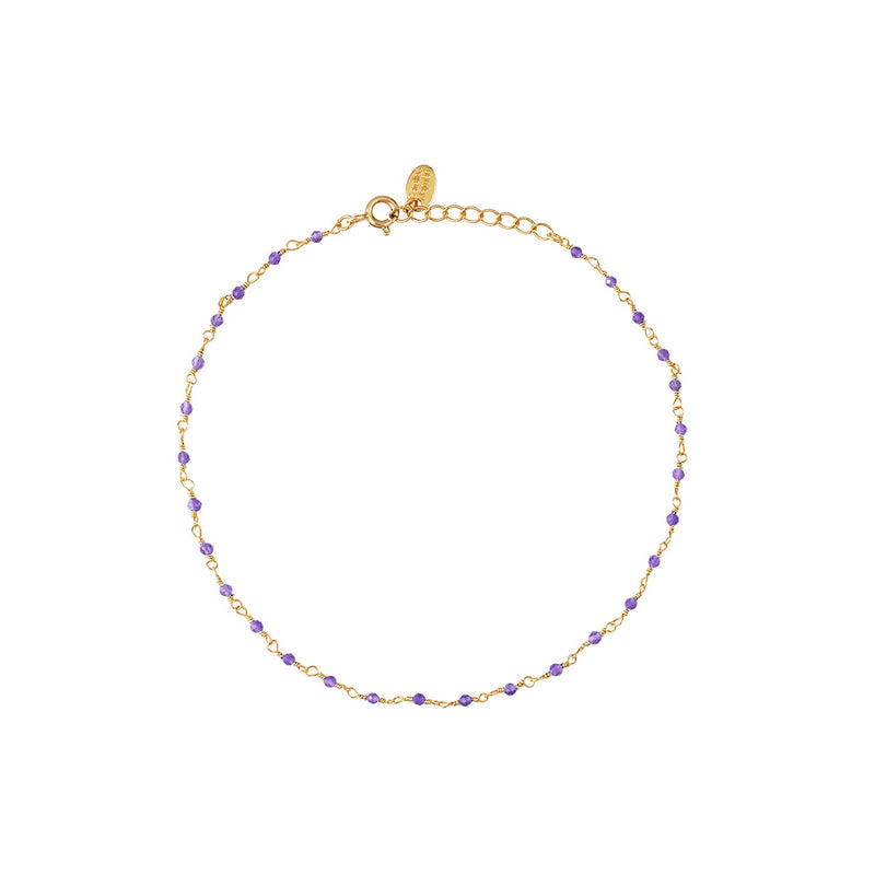 Roxane Amethyst Anklet