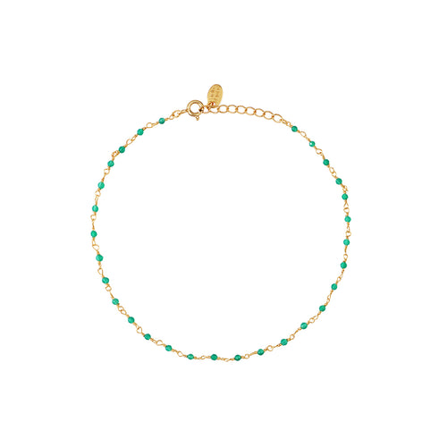 Tobillera Roxane Cuarzo Verde
