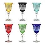Provenza - Lot De 6 Verres À Eau À Pied - H18,5 Cm - Coloris Assortis