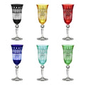 Provenza - Lot De 6 Flûtes - H20,8 Cm - Coloris Assortis
