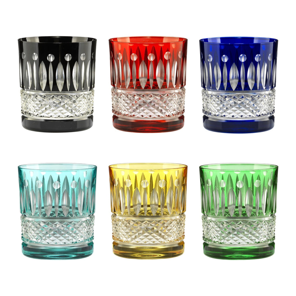 Provenza - Lot De 6 Verres Tumbler - H10 Cm - Coloris Assortis
