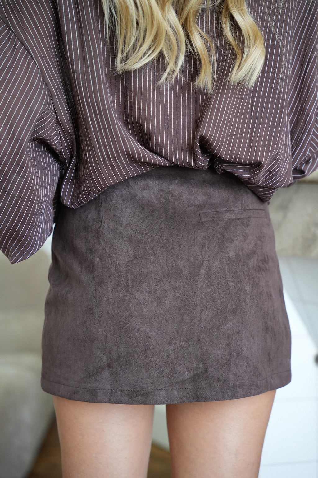 Jupe Short Suédée - Mila Chocolat
