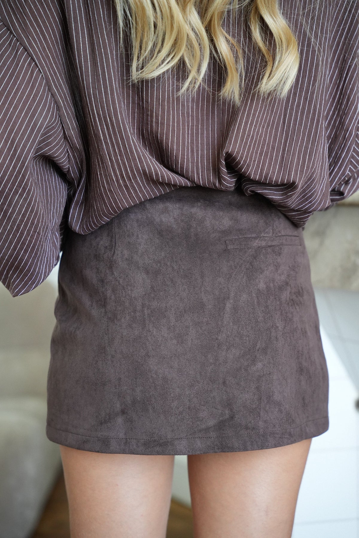Jupe Short Suédée - Mila Chocolat