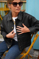 Veste Pia Similicuir Noir