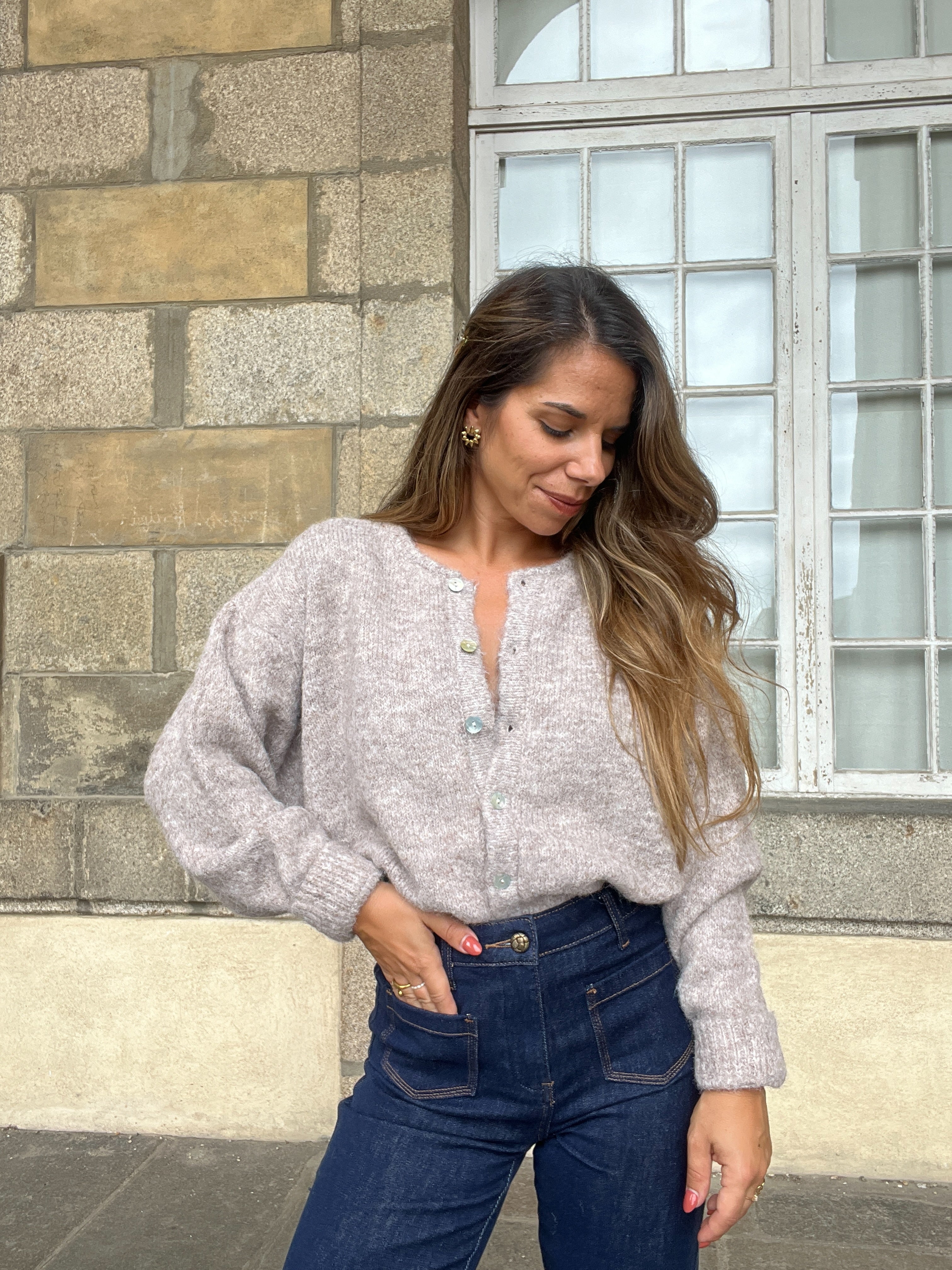 Charlie Taupe Cardigan
