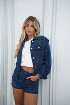 Chaqueta de Tweed Yoan - Azul