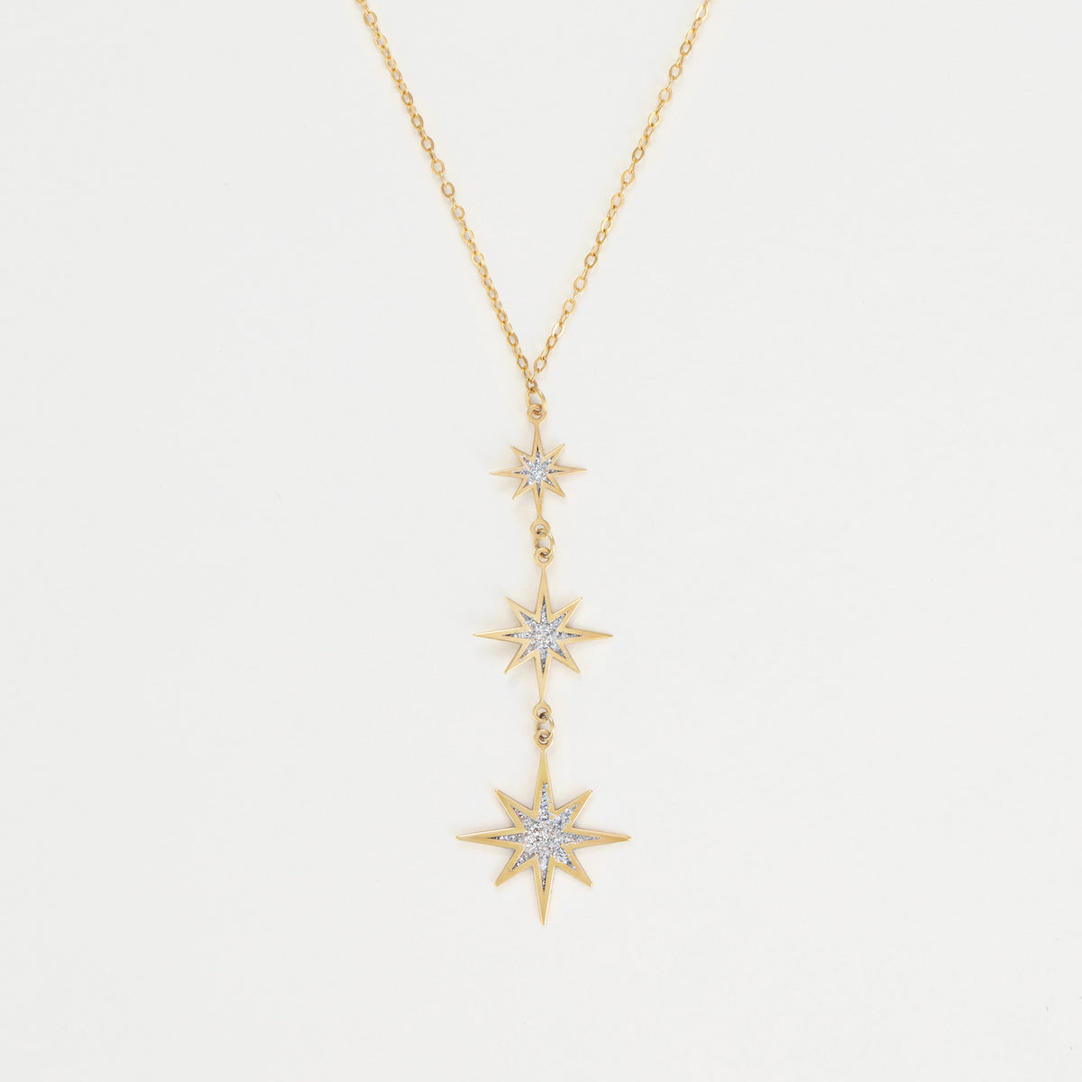Collier "Mon Étoile" Or Jaune 375/1000 Et Zirconium