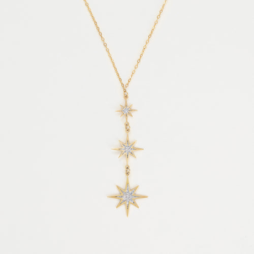 Mon Étoile Necklace - Yellow Gold & Zirconium