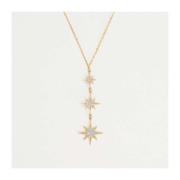 Collier "Mon Étoile" Or Jaune 375/1000 Et Zirconium