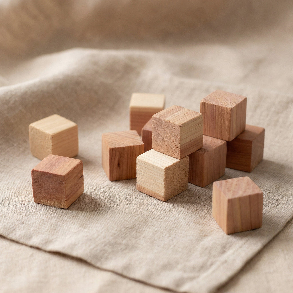 Lot 16 Cubes Antimites En Cèdre Oregon