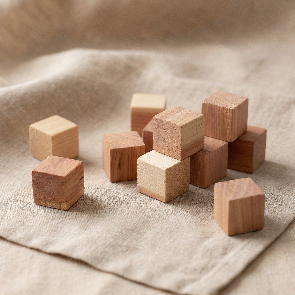 Lot 16 Cubes Antimites En Cèdre Oregon