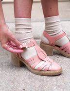 Sandalias de tacón Céleste - Rosa - Mujer