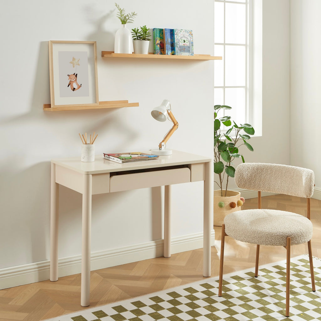 Celia - Scrivania per bambini con 1 cassetto - Beige
