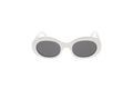 Luxury Eyewear – Solbriller - Celine, hvide solbriller med mørke glas, set forfra