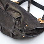 Céline Vintage Triomphe Logo Iridescent Faux Suede Bag