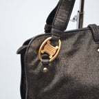 Céline Vintage Triomphe Logo Iridescent Faux Suede Bag
