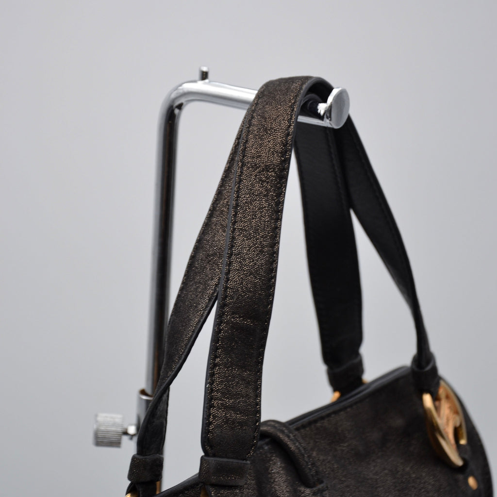 Céline Vintage Triomphe Logo Iridescent Faux Suede Bag