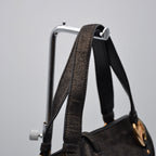 Céline Vintage Triomphe Logo Iridescent Faux Suede Bag