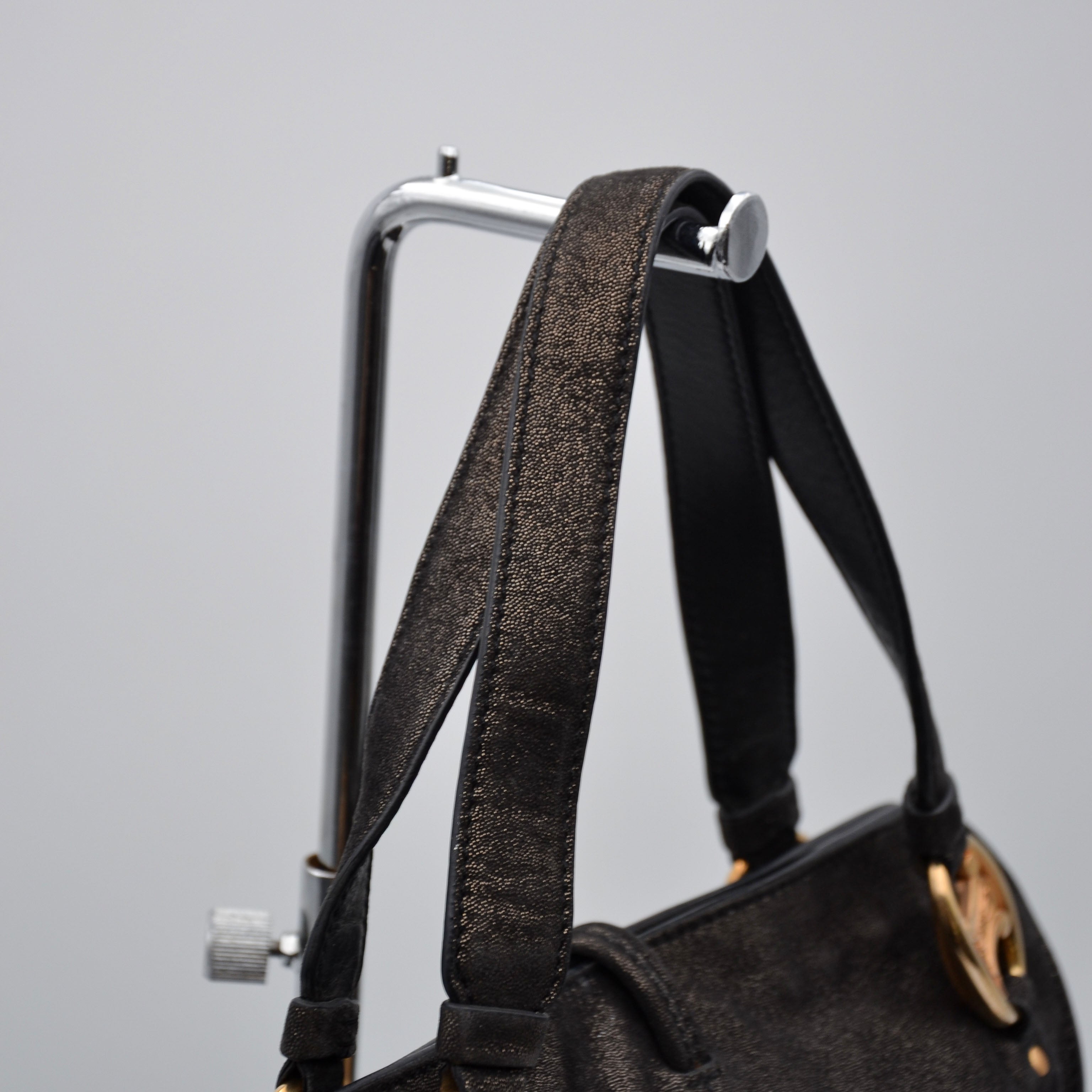 Céline Vintage Triomphe Logo Iridescent Faux Suede Bag